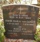 Grafsteen F.M.van Gendt en M.C.H.Kreyns op begraafplaats St. Barbara te Utrecht