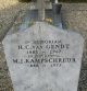Grafsteen H.C.van Gendt en M.J.Kampschreur